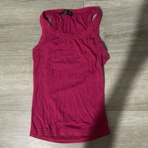 White Fox Boutique Magenta Ribbed Tank Top